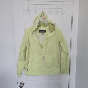 Columbia Lightweight Lime Green Hooded Jacket